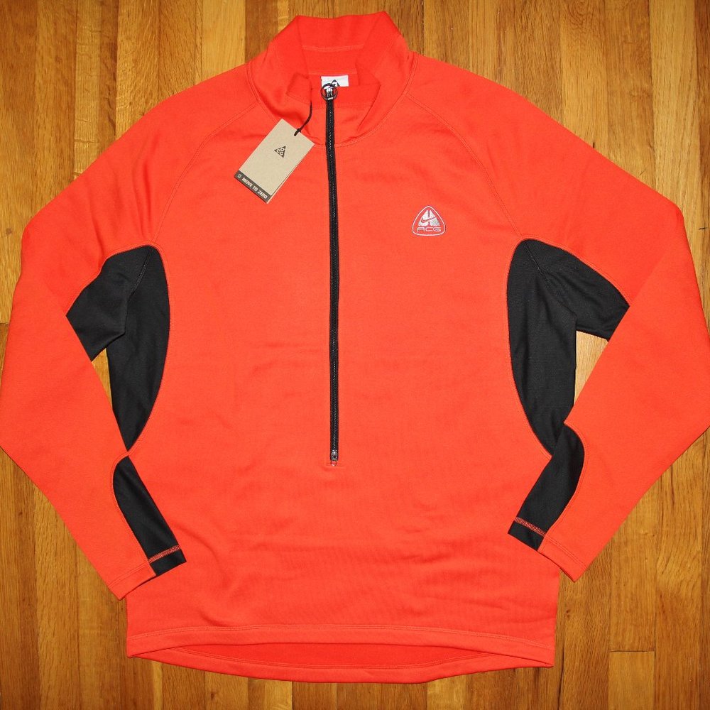 Nike ACG Oregon Series Reissue Polartec 3/4 Zip Mens XL Picante Red